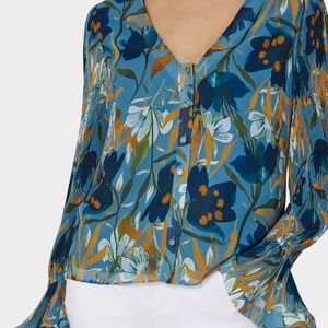 Milly Greer Watercolor Azalea Top Size Large